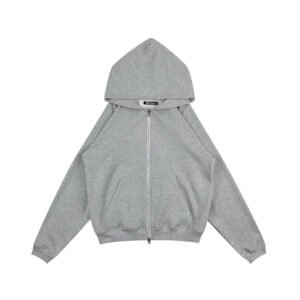 Heather Discontd US. Raglan Zip
