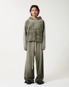 olive sunfaded raglan hoodie discontd detail